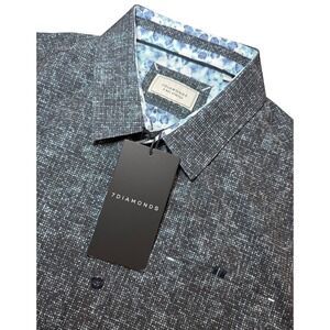 7 Diamonds Ocean Drive 4-Way Stretch Woven Short Sleeve Shirt Mens Small NWT